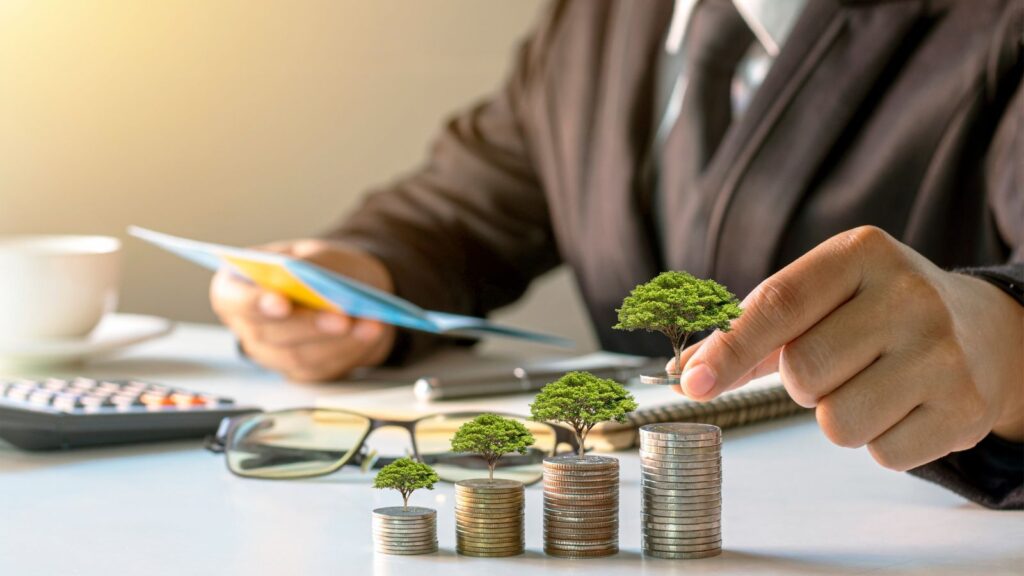Financial growth concept